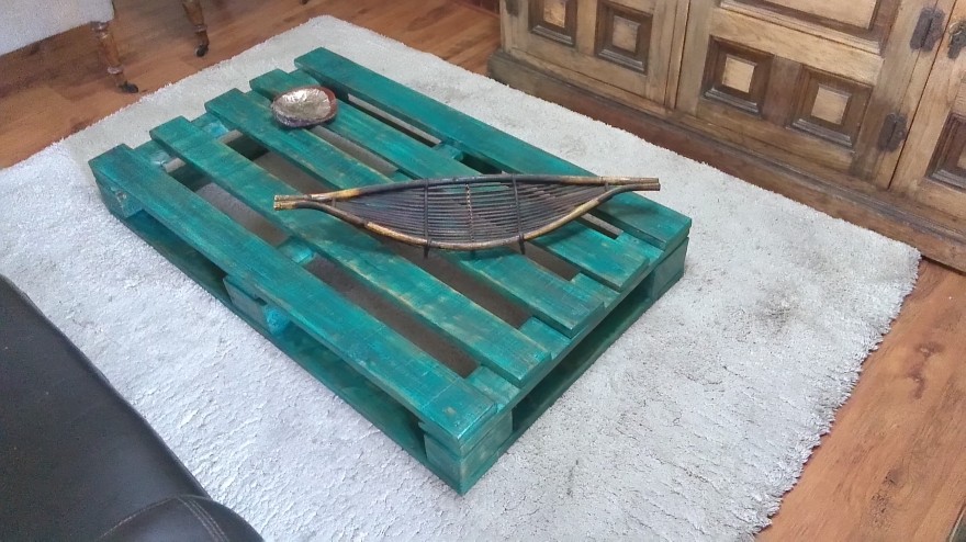 Mesa de pallet reciclado